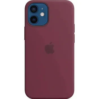 Pouzdro na mobilní telefon Silicone Case iPhone 12 mini Plum - MagSafe