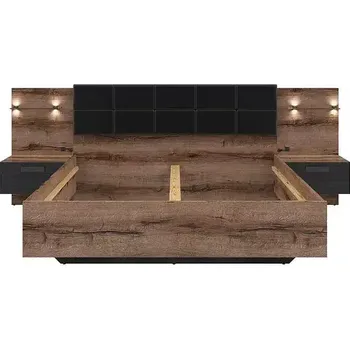 Postel Postel KASSEL LOZ/160/A, dub monastery/dub černý - doprava zdarma - SLEVA 3% s kodem radost25