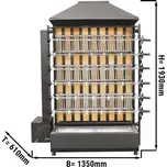 G.Gastro Gril na dřevěné uhlí se 6 rožni pro 30 kuřat - 1350 x 610 x 1930 mm