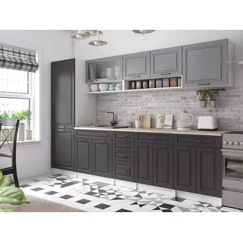 Kuchyňská linka Kuchyňská linka Brigita 300 popel/grafit MAT - doprava zdarma - SLEVA 3% s kodem radost25