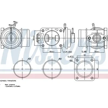Váha vzduchu AGR-Ventil NISSENS 98469