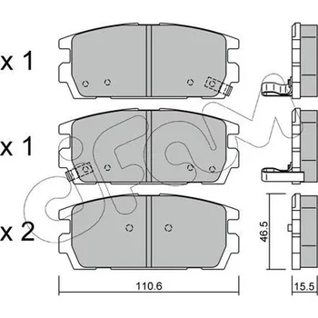 Brzdová destička Sada brzdových destiček, kotoučová brzda CIFAM 822-507-0