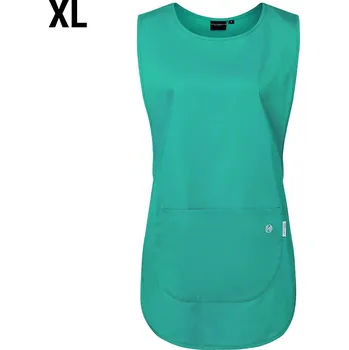 Kuchyňská zástěra G.Gastro KARLOWSKY | Šatová zástěra Essential - smaragdově zelená - velikost: XL