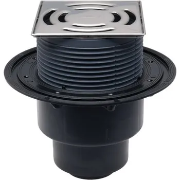 Odvodňovací žlab HL podl.vpusť 14,5x14,5 DN50/75/100, svislý odtok HL3100Pr