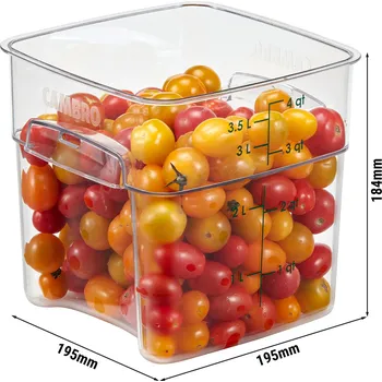 Dóza na potraviny G.Gastro CAMBRO | Nádoba CAMWEAR® FreshPro - 3,8L - transparentní