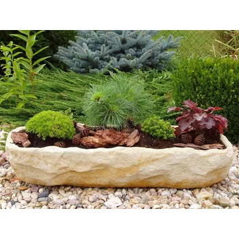 Truhlík ZahradniDekorace zahradní truhlík - Koryto, délka 73cm, šířka 27cm, 22kg