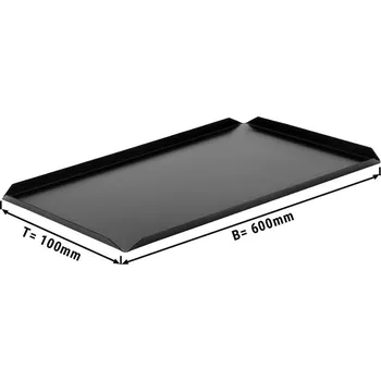 G.Gastro (5 Kusů) Cukrářský & Prezentační podnos z hliníku - 600 x 100 x 10 mm - černý