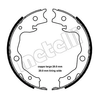 Auto-moto Sada brzdových čelistí, parkovací brzda METELLI 53-0450