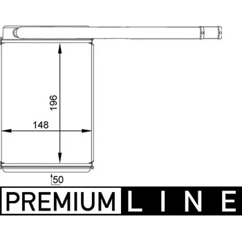 Výměník tepla Vymenik tepla, Vnitrni vytapeni MAHLE AH 165 000P