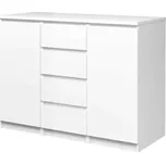 Komoda Simplicity 236 bílý lesk - SLEVA 3% s kodem radost25