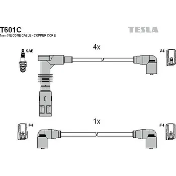 Zapalovací kabel Sada kabelů pro zapalování TESLA T601C