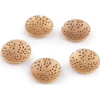 Knoflík Kovový knoflík designový velikost 32", 48", barva 3 (32") růžové zlato