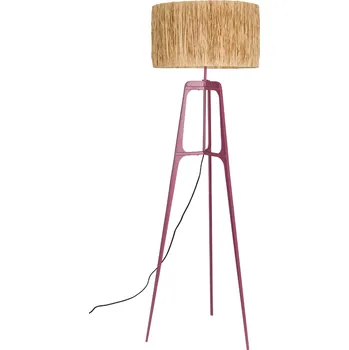 Stojací lampa Fialová stojací lampa DUTCHBONE AFRA 157 cm z přírodních vláken