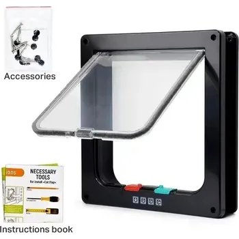 Dvířka pro psa Dvířka pro pejsky, či kočky s bezpečnostním zámkem Rozměry: L, Barva: Černá