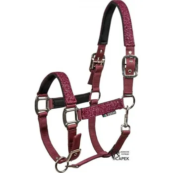 Ohlávka Equiline -GLITTER- - Tmavě modrá - Cob