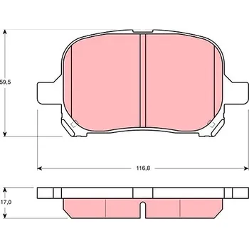 Brzdová destička TRW Brzdové destičky GDB3152