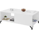 Meblar Konferenční stolek Bergen, bílý mat/bílý lesk