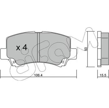 Brzdový systém Sada brzdových destiček, kotoučová brzda CIFAM 822-419-0