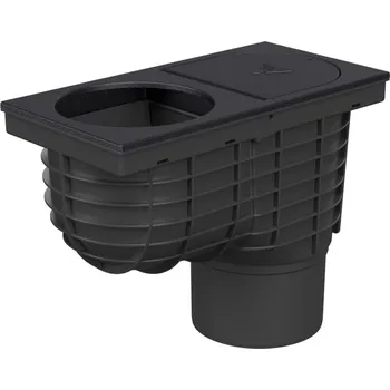 okap Lapač střešních splavenin spodní D125, litinový povrch, pro svod D125