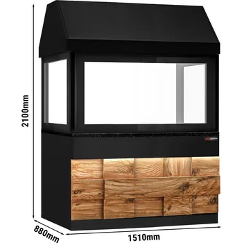 Zahradní gril G.Gastro Neutrální prvek pro grily na dřevěné uhlí - 1,5 m - se sklem