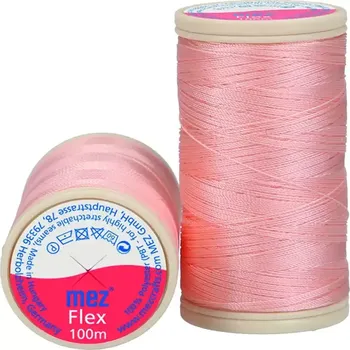 Nit Elastická polyesterová nit 1077 Lososová (MEZ FLEX 120)