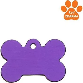 psí známka Psí známka IMARC Kost Hi-Line fialová varianta S 28x18mm