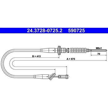Spojka Tažné lanko, ovládání spojky ATE 24.3728-0725.2