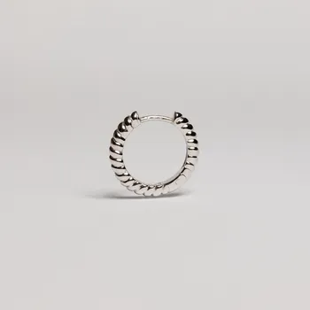 Náušnice Twisted Hoop Silver náušnice 1ks