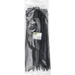 WAPRO Stahovací plastové pásky z Polypropylenu, černé Šířka, délka a počet ks v bal.: 7,6 - 380 mm - 100 ks