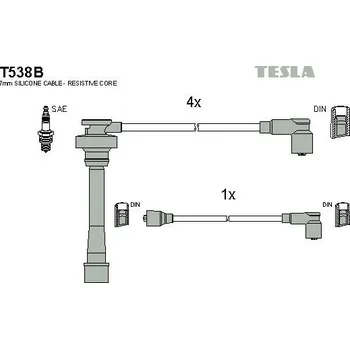 Zapalovací kabel Sada kabelů pro zapalování TESLA T538B