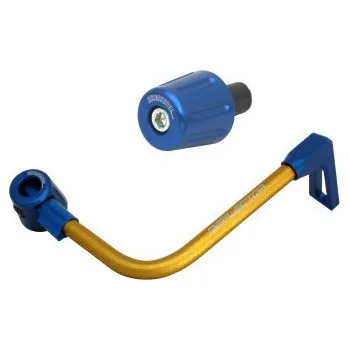 Lever guard ACCOSSATO with gold hose and joint right, aluminium DE004-037-TP-12