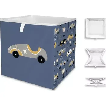 Truhla Úložná krabice rallye, 32x32 cm, modrá - SLEVA 3% s kodem radost25