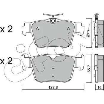 Brzdová destička Sada brzdových destiček, kotoučová brzda CIFAM 822-1317-0