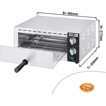 Pec na pizzu G.Gastro Mini pec na pizzu/Koláč Flammkuchen - 1 x 35 cm - manuální
