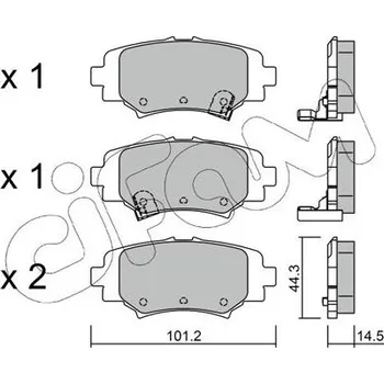 Brzdový systém Sada brzdových destiček, kotoučová brzda CIFAM 822-993-0