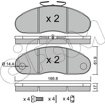 Brzdová destička Sada brzdových destiček, kotoučová brzda CIFAM 822-111-1