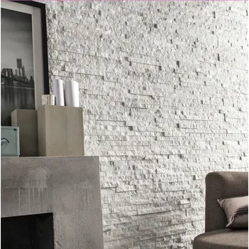 Obklad Přírodní obklad Kvarcit White pearl 15x55 cm