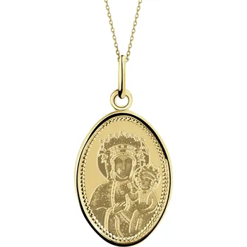 Přívěsek Zlatý přívěsek - medailon Panny Marie Čenstochovské - AP536-4151