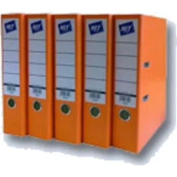 Pořadač prešpánový 8cm pákový oranžový