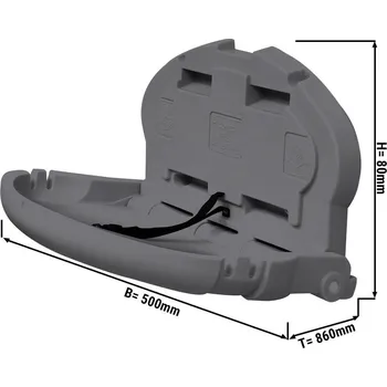 přebalovací pult a komoda G.Gastro Nástěnný přebalovací pult - 0,86 x 0,50 m - šedý