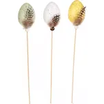 Vajíčko plastové - zápich(6ks) VEL7004 YEL - SLEVA 3% s kodem radost25