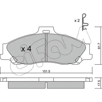 Brzdová destička Sada brzdových destiček, kotoučová brzda CIFAM 822-479-0