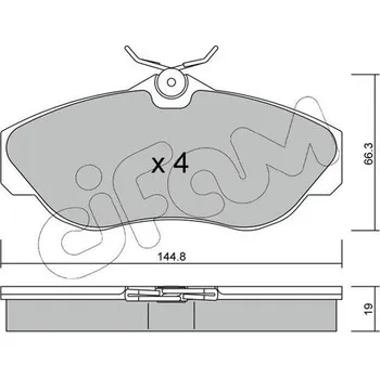 Brzdový systém Sada brzdových destiček, kotoučová brzda CIFAM 822-350-0