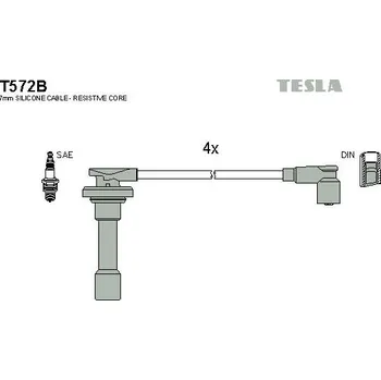 Autoelektrika Sada kabelů pro zapalování TESLA T572B