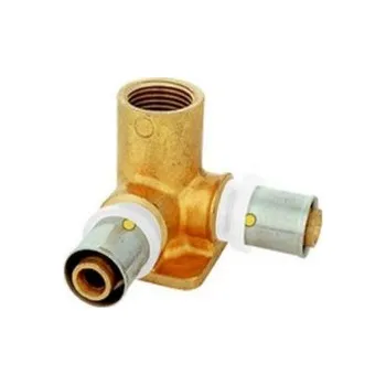 rozdělovač topení Herz Nástěnka lisovací PIPEFIX úhlová dvojitá 16x1/2"x16 vni topení P711635