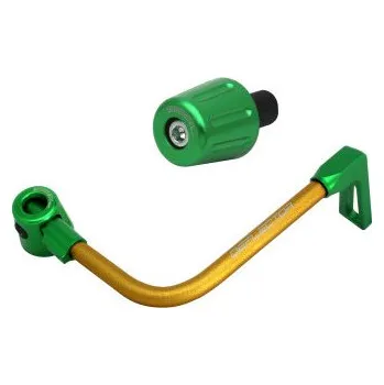 Lever guard ACCOSSATO with gold hose and joint right, aluminium DE004-038-TP-16