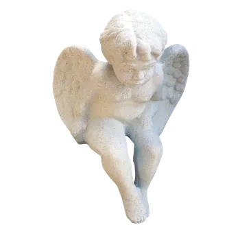 Zahradní dekorace ZahradniDekorace zahradní sochy - Andílek sedící na hraně, výška 24 cm, 2 kg