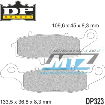Brzdová destička Destičky brzdové DP323-SDP DP Brakes - směs SDP Sport HH+ DP323-SDP