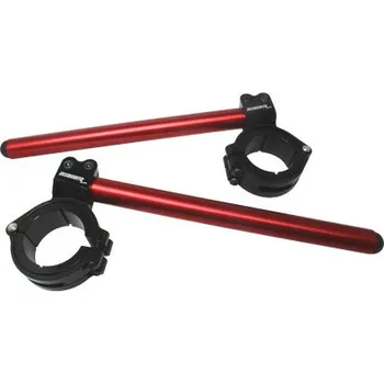 Adjustable clip-ons ACCOSSATO inclination from 6Â° to 10Â° with inner ring, red CP001N-48-R