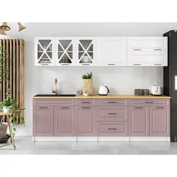 Kuchyňská linka Kuchyňská linka Tyra 260 bílá/růžová - doprava zdarma - SLEVA 3% s kodem radost25